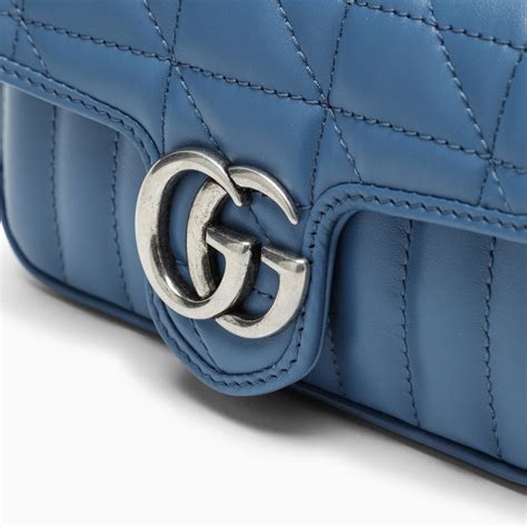 gucci marmont mini blue|Gucci Marmont mini bag price.